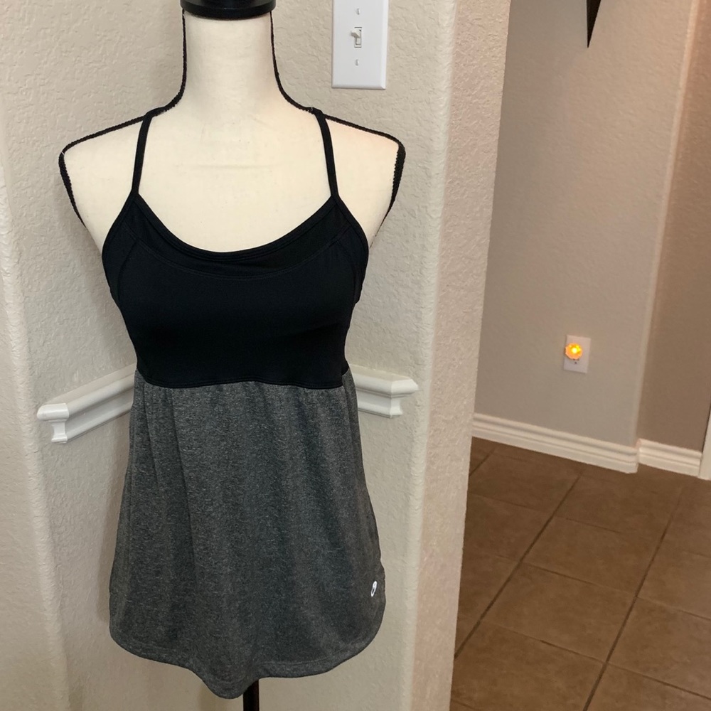 Champion black & gray athletic razorback tank top Size M